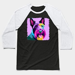 Scottish Terrier Pop Art - Dog Lover Gifts Baseball T-Shirt